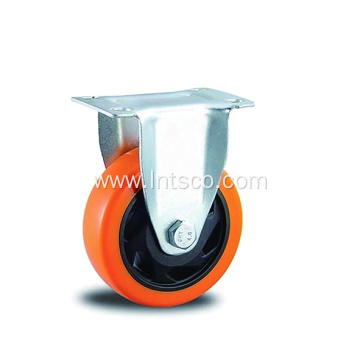 4" Orange PVC Caster With Black PP Core